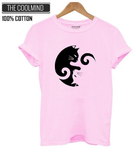 Camiseta 100% algodão Estampa Gato