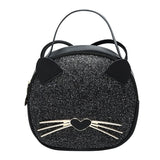 Bolsa Gato Gatinho Preta Couro Sintético Ecológico