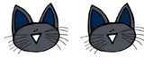 Brincos gato de prata 925 Maciça